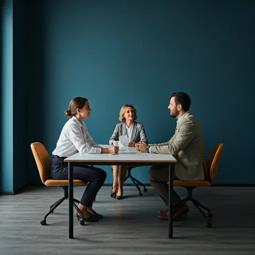 Riunione di lavoro in un ufficio moderno